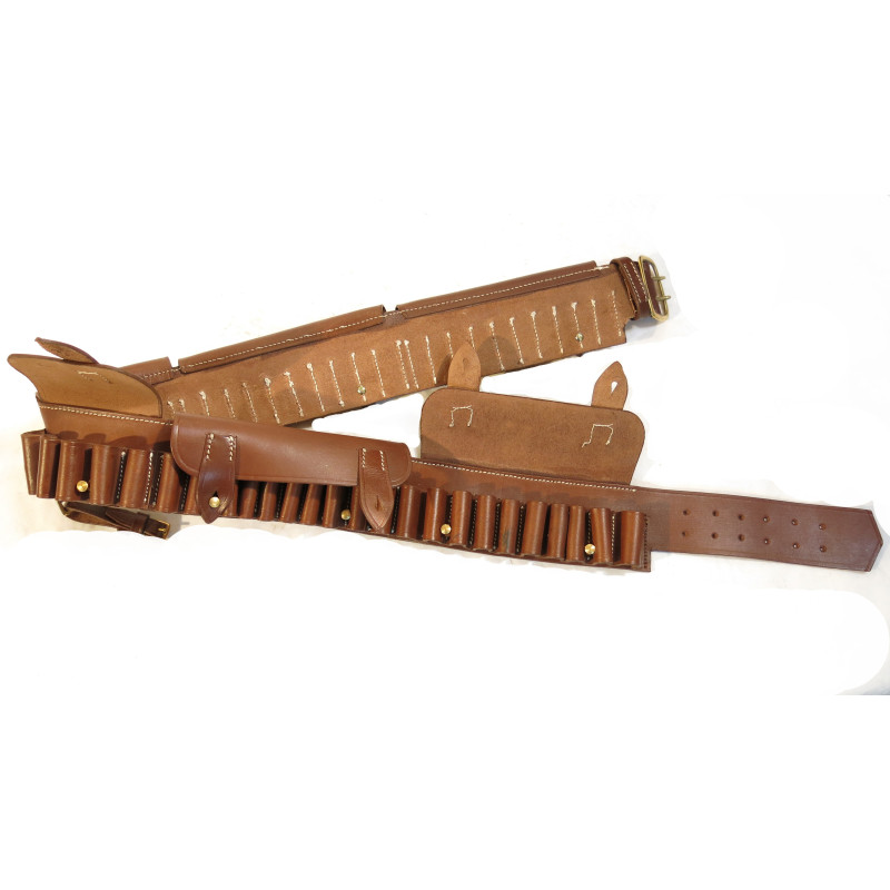 Ceinturon cartouchière cuir pour fusil Martini Henry 