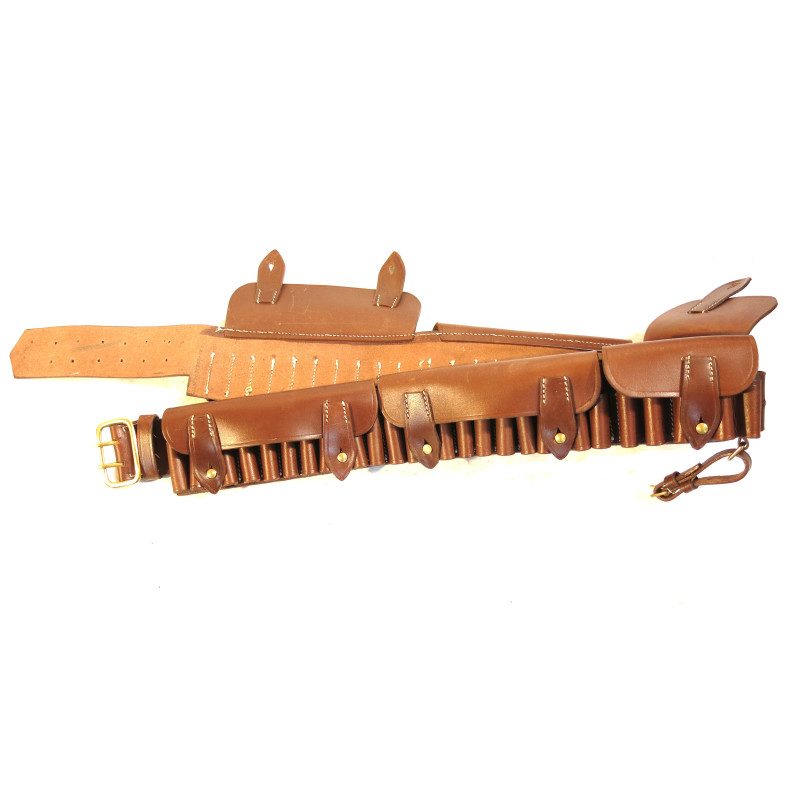 Ceinturon cartouchière cuir pour fusil Martini Henry 