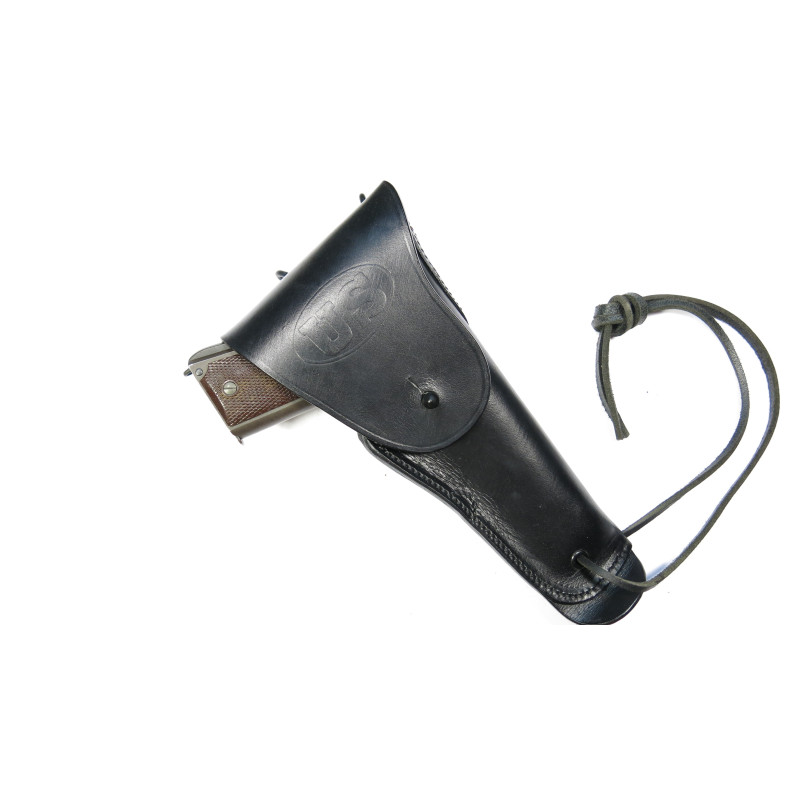 Etui cuir Colt 45 noir type Vietnam Etui cuir Colt 45 noir type Vietnam