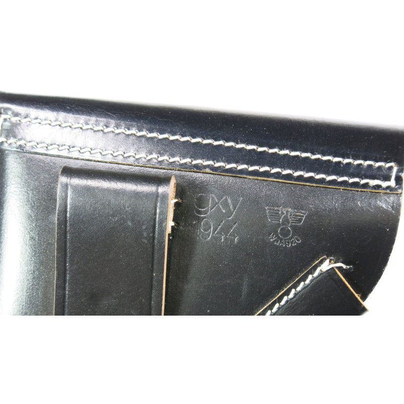 Etui cuir noir pour pistolet Walther PPK ou FN 1910 Allemand Etui cuir noir pour pistolet Walther PPK ou FN 1910 Allemand