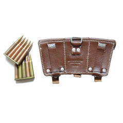 Brown leather ammo pouch Mauser K98