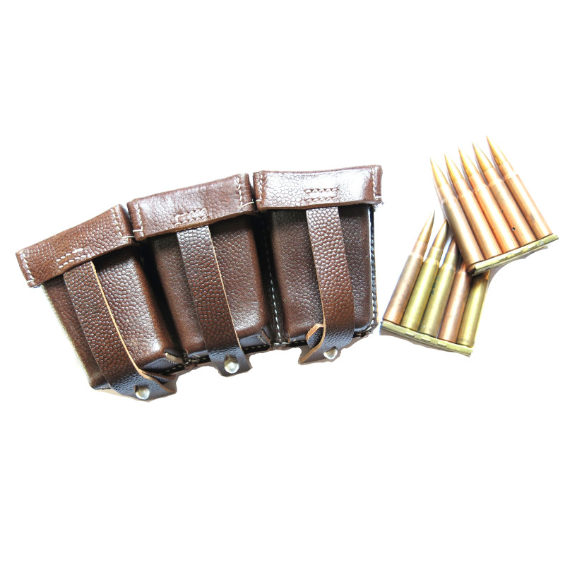 Cartouchiere Mauser G98 14/18 cuir fauve