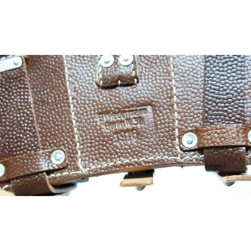 Cartouchiere Mauser G98 14/18 cuir fauve