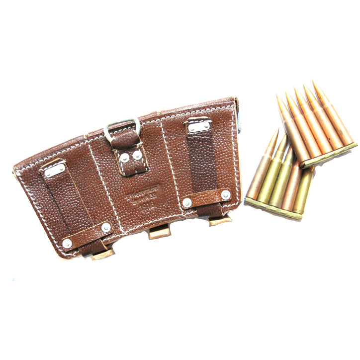 Cartouchière Mauser G98 A 14/18 cuir fauve