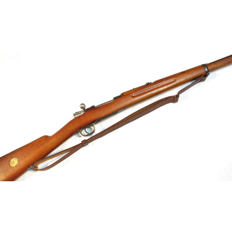 Bretelle en cuir quadrillé fusil Mauser Suédois 