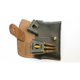 Pouch leather clips rifle Lebel or Berthier 1892 ww1 ww2