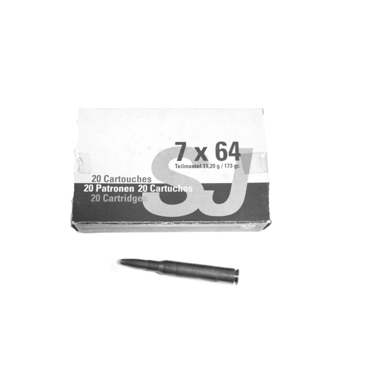 7 x 64 boite de 20 cartouches SJ  calibre 7 x 64 