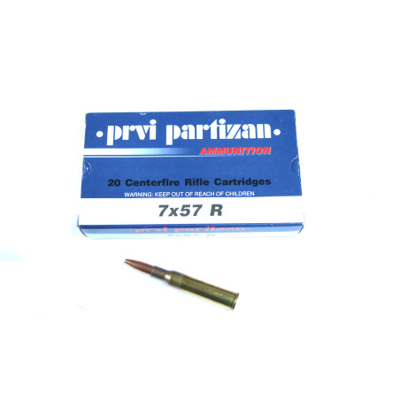7 x 57 R boite de 20 cartouches Partizan calibre 7 x 57 R