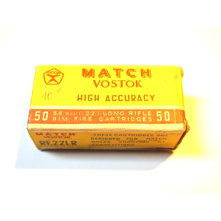 Boite de 50 22 Long rifle Match Vostok