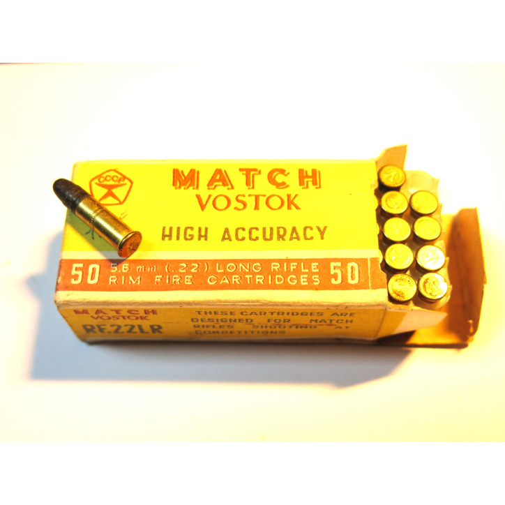 Boite de 50 22 Long rifle Match Vostok
