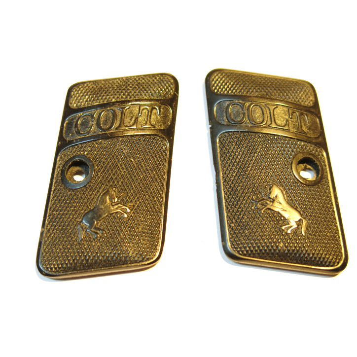 Plaquettes pistolet Colt pocket modèle 1908  calibre 6.35