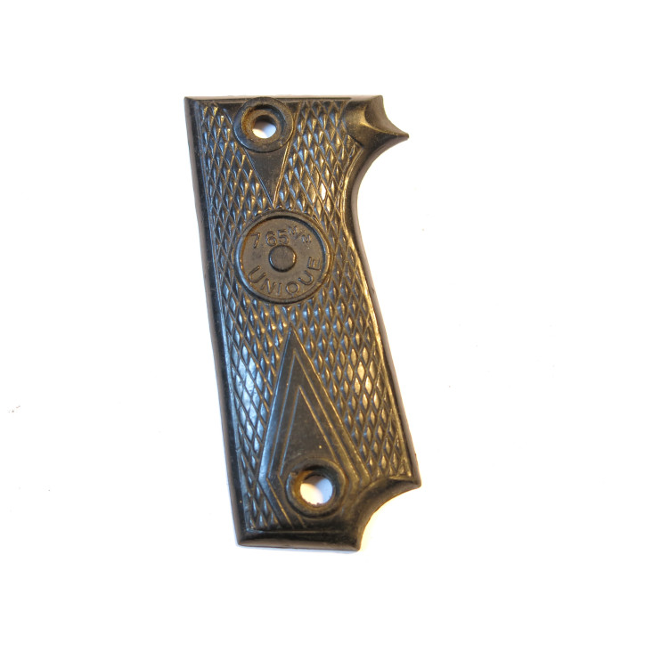 Plaquette droite en bakélite Pistolet UNIQUE Rr 7.65 Ref pL 318