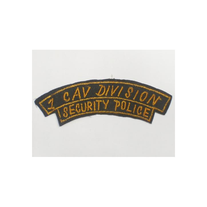 Tab tissu 1 Cav Division security police US Vietnam