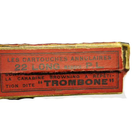 Boite ancienne vide 22 long rifle PL cartoucherie Française c31