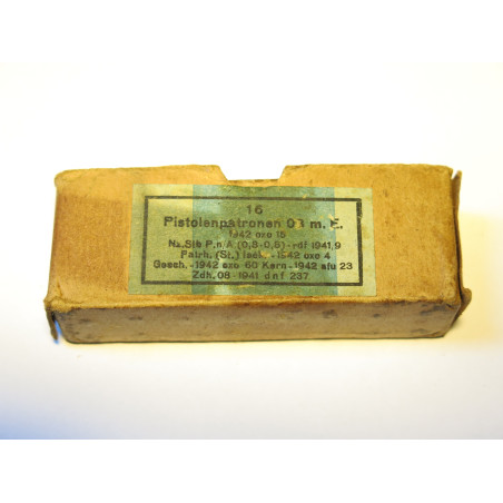 Boite vide 9 para P08 Luger oxo 1942 ref 22   c33