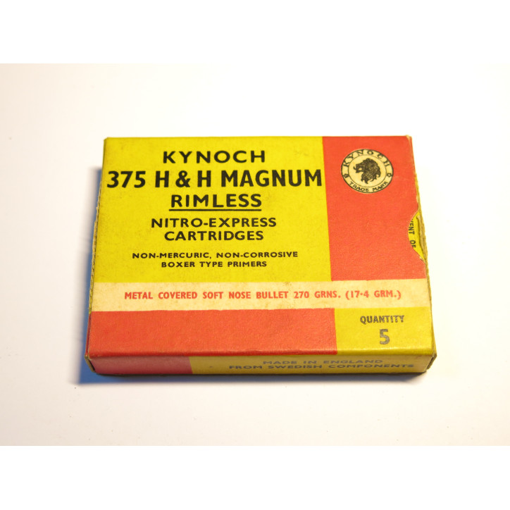Boite vide 375 H&H  nitro Express  Kynoch Rimless c34