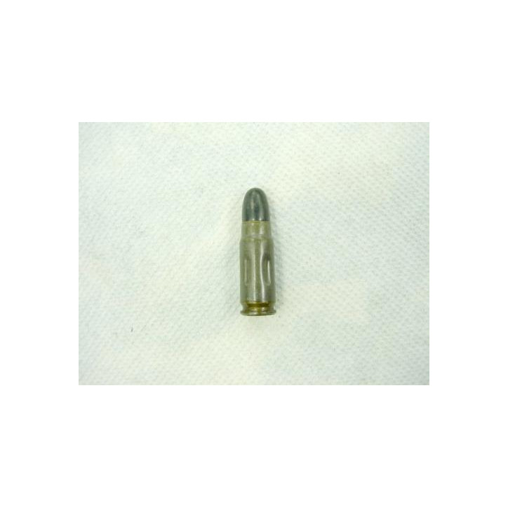 Cartouche de 7.62 x 25  Tokarev inerte de manipulation étui acier laqué balle noire 