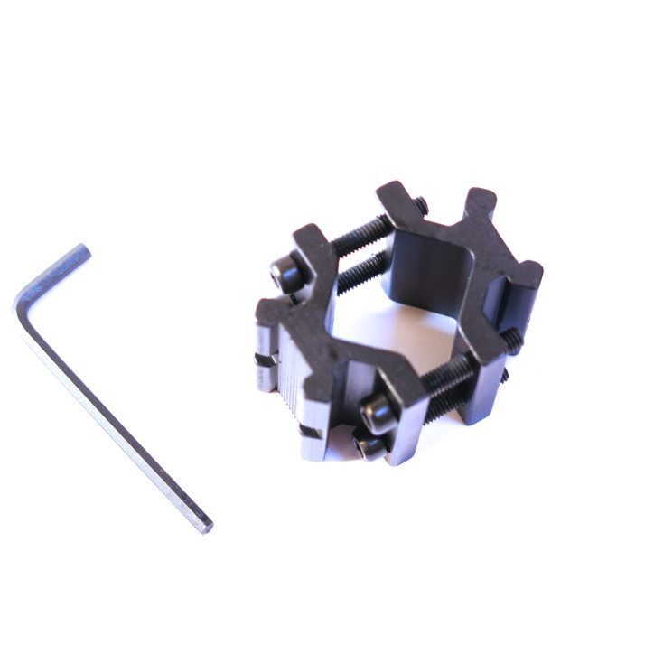 Adaptateur de canon pour Bipied Rail 1 pouce 
