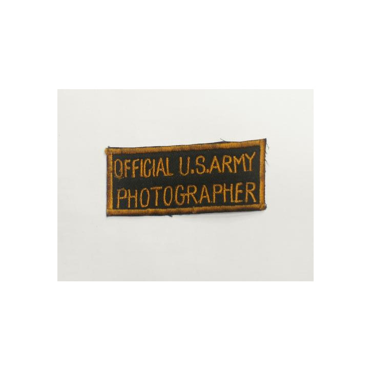 Patch OFFICIAL US ARMY PHOTOGRAPHER ref 123