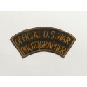 Patch OFFICIAL US WAR PHOTOGRAPHER