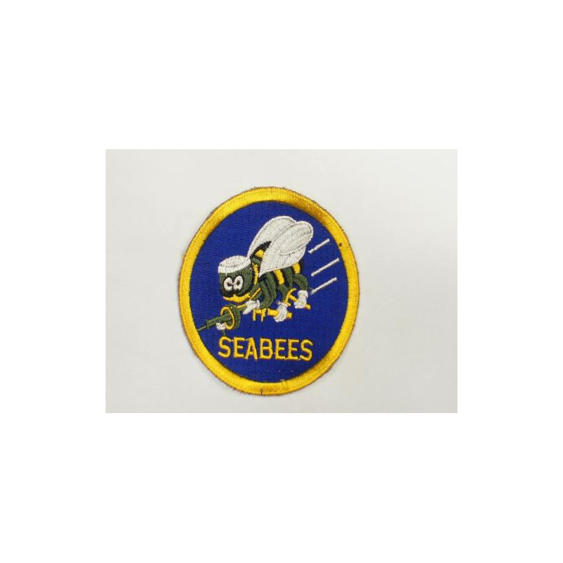 Patch US Air Force  SEABEES  bordure jaune