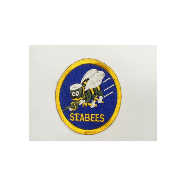 Patch US Air Force  SEABEES  bordure jaune