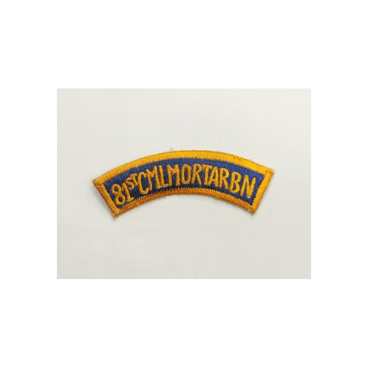 TAB tissu  81st CML MORTAR BN