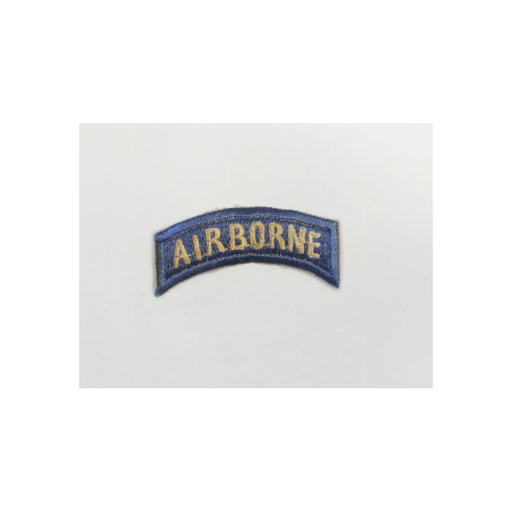 Patch  Tab AIRBORNE blanc fond bleu