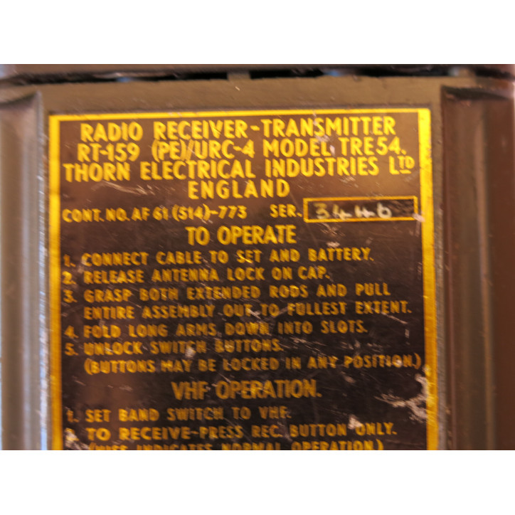 Radio talkies RT-159 US Army Vietnam 