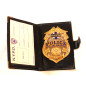 Plaque de police Special Branch Thailandaise avec porte cuir 