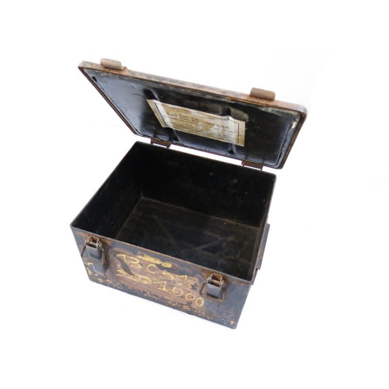 Caisse métal pour 800 cartouches calibre 303 British FN Ref be 69 