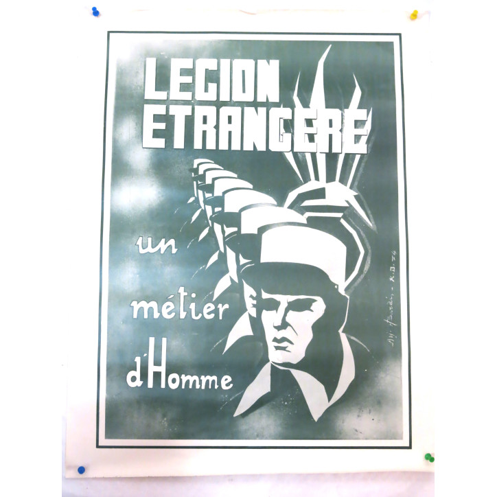 Affiche Legion Etrangere couleur verte