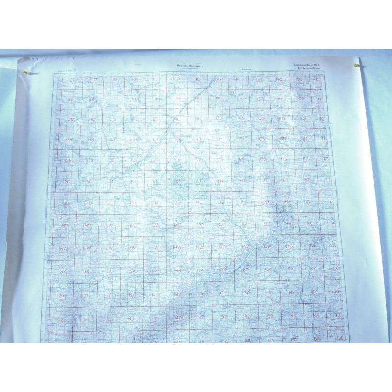 Carte d'état major Allemand 1943 Region Italie Nr 6 Piz Bernica -Tirano