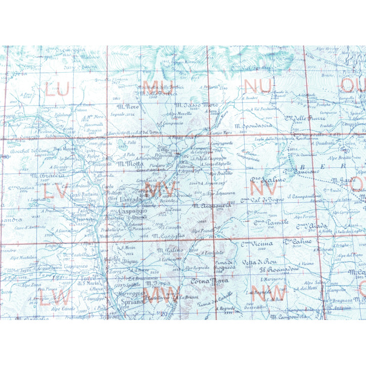 Carte d'état major Allemand 1943 Region Italie Nr 6 Piz Bernica -Tirano