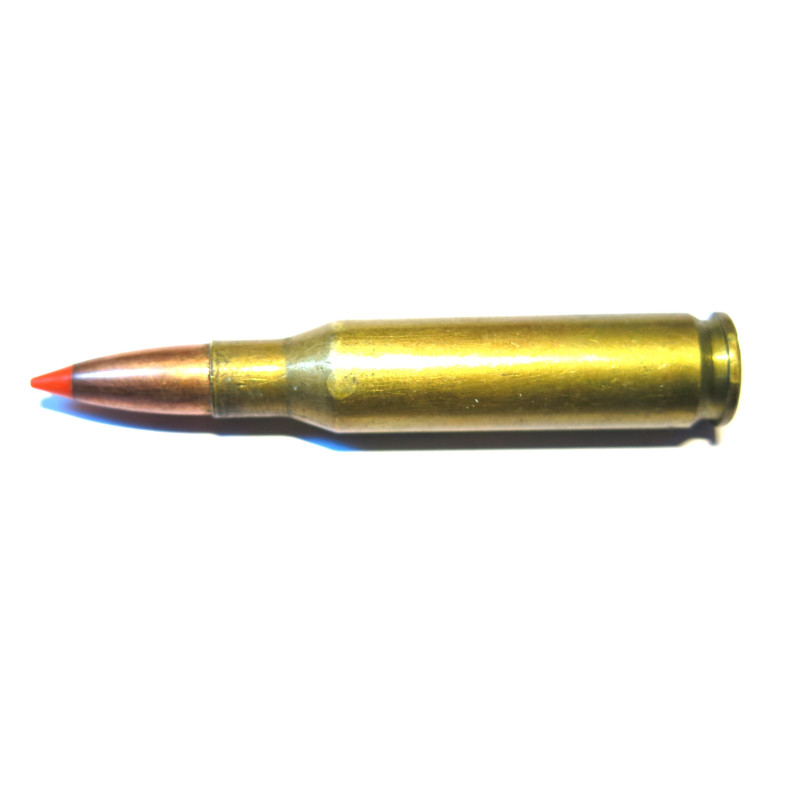 Cartouche calibre 7-08 pointe plastique orange