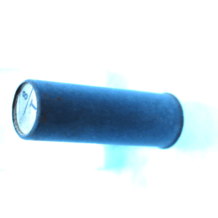 Cartouche calibre 12 militaire ATE étui acier laqué 