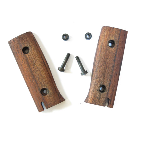 Paire de plaquettes bois lisse avec vis de baionnette Mauser  98k
