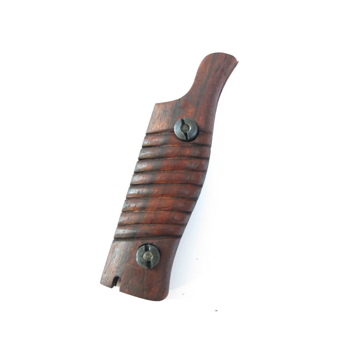 Paire de plaquettes bois striées avec vis pour baionnette  Mauser  Gew 98 