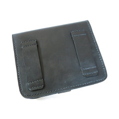 Cartouchière Lebel noire en cuir noir ref bab