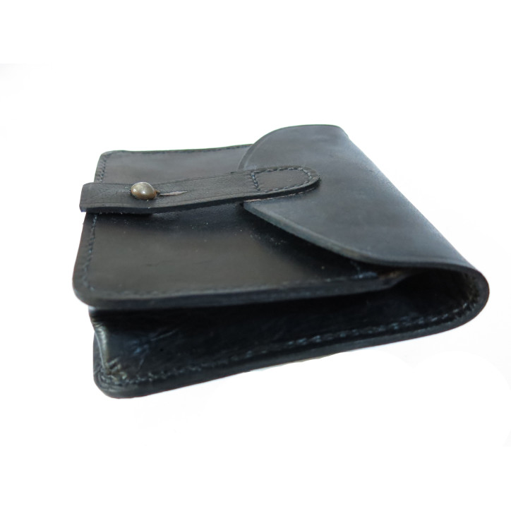 Cartouchière Lebel noire en cuir noir ref bab