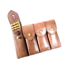 Etui cuir pour 4 lames chargeur C96 Mauser