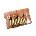 Etui cuir pour 4 lames chargeur C96 Mauser