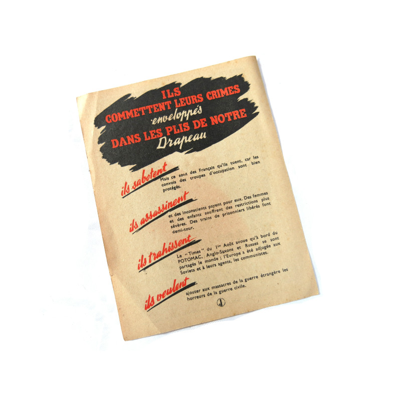 Affiche Allemande originale anti communiste ils assassinent 