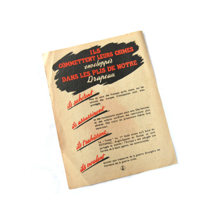 Affiche Allemande originale anti communiste ils assassinent 