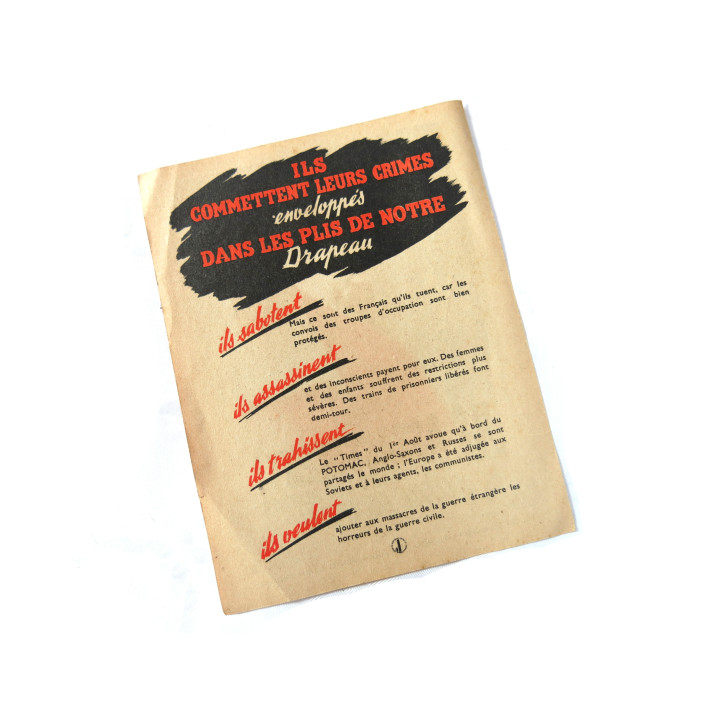 Affiche Allemande originale anti communiste ils assassinent 