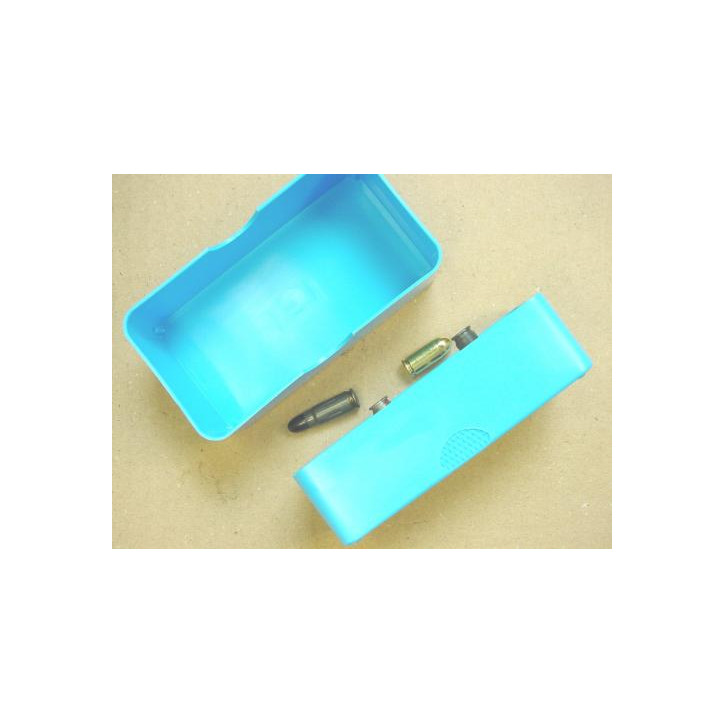 Boite a munitions pour 9 para SIB bleue ref B01 Boite a munitions pour 9 para SIB bleue ref B01