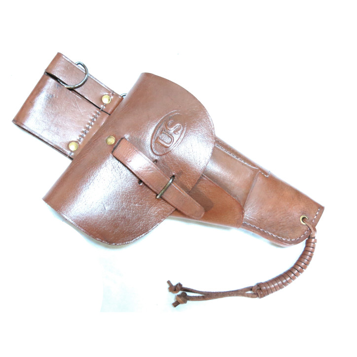 Superbe étui cuir fauve marqué US pour Colt 45