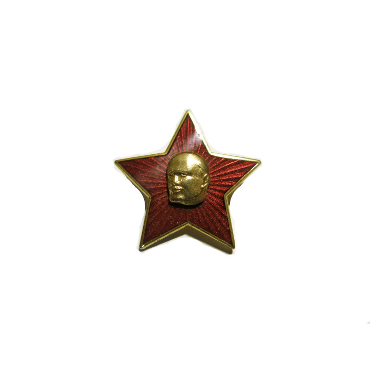 Petite étoile rouge avec tête de Lenine 