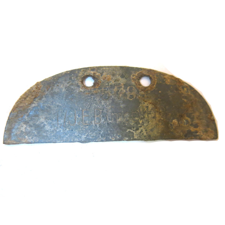 demi plaque identification Allemand  39/45 Ref  pl 50 bo 20 