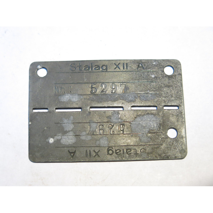 Plaque d'identification  originale  STALAG 5297   Ref 5 